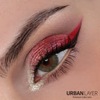Berkeley green Urban Layer colored contact lenses in a vibrant green shade, displayed in their packaging.