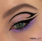 Urban-Layer Maldives Blue Urban Layer colored contact lenses in a close-up view showing the vibrant blue design on the lenses.